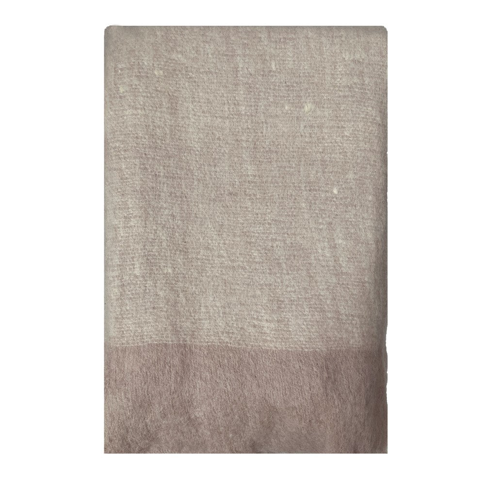 BLISS WOOL MOHAIR BLEND THROW FAWN