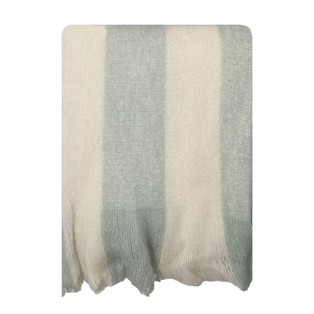 BLISS WOOL MOHAIR BLEND STRIPE BLUE/CREAM