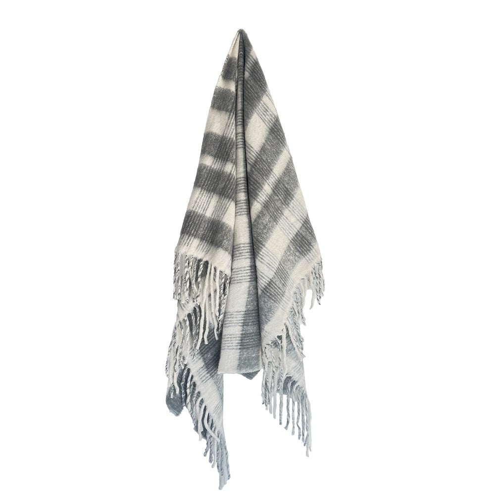 BLISS WOOL MOHAIR BLEND WHITE/DARK GREY