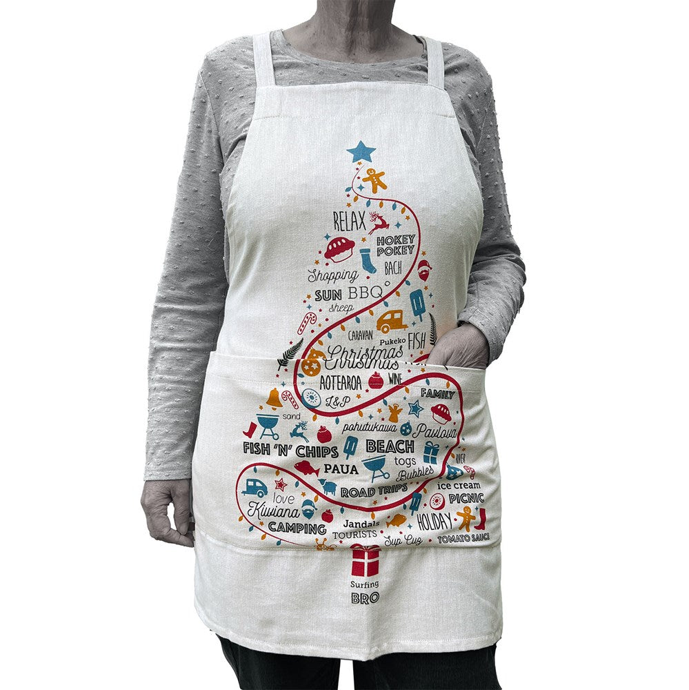 CHRISTMAS APRON W/POCKET