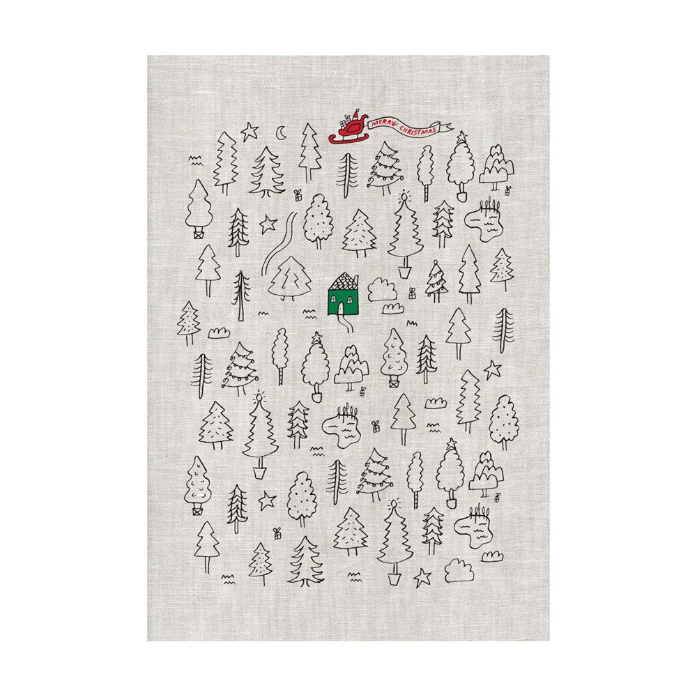 I'LL BE HOME TEA TOWEL