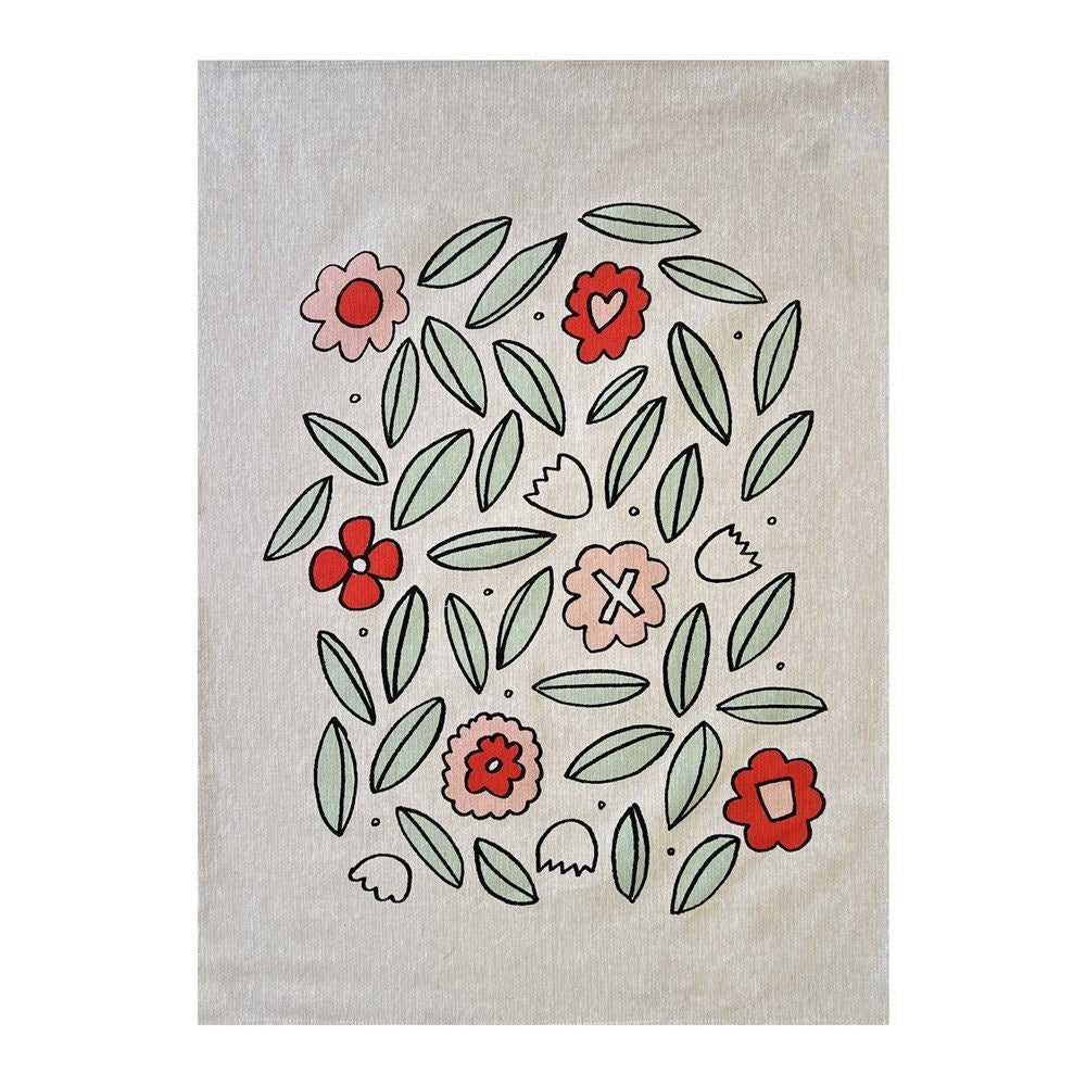 FLOWER KISSES II TEA TOWEL