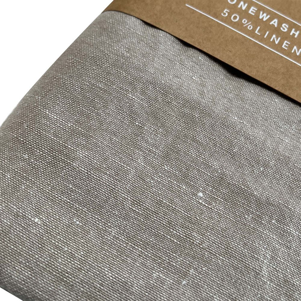 FORAGE TABLECLOTH  - LINEN COTTON BLEND 150 X 260cm CHAMBRAY TAUPE
