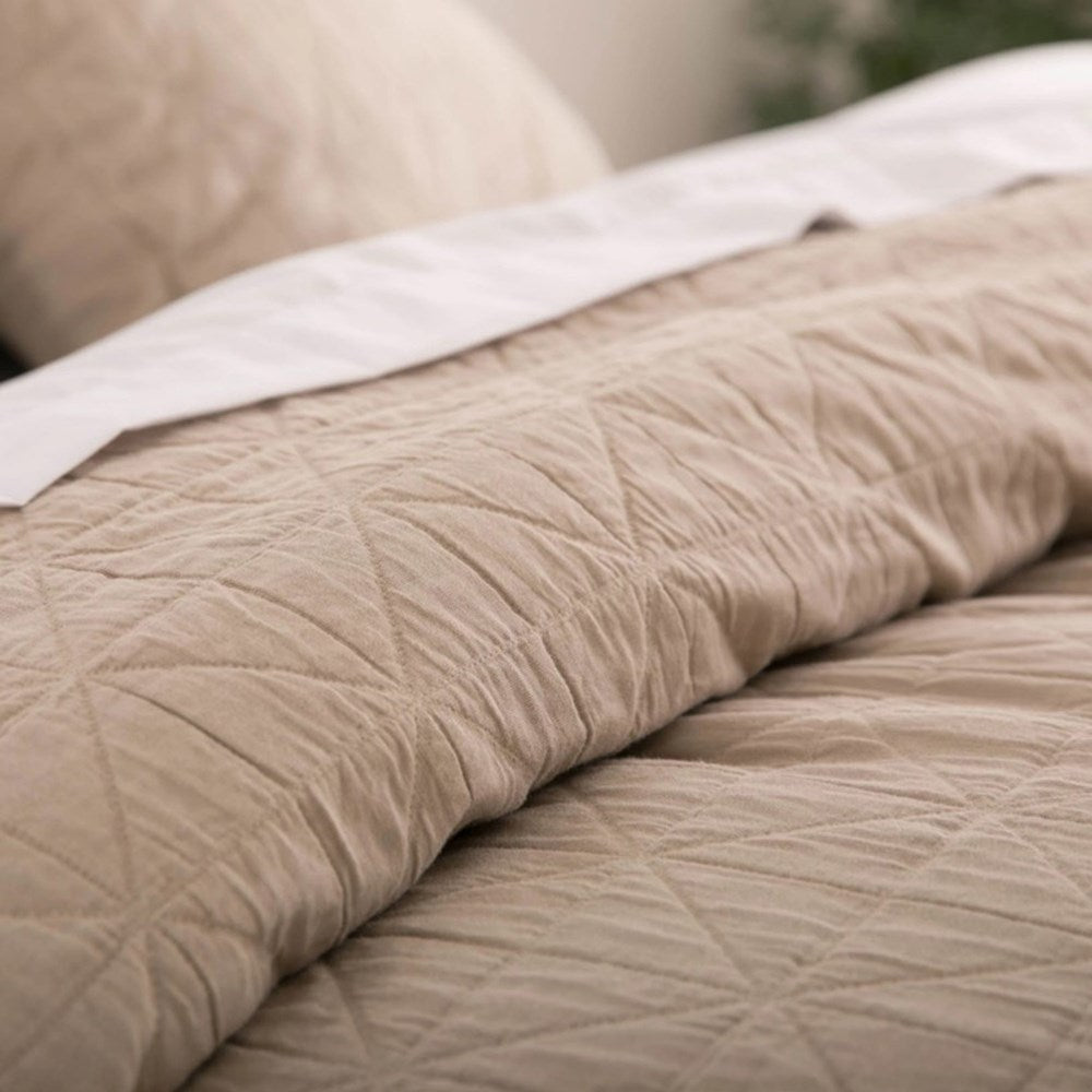 INDIANA QUILT TAUPE - SUPER KING