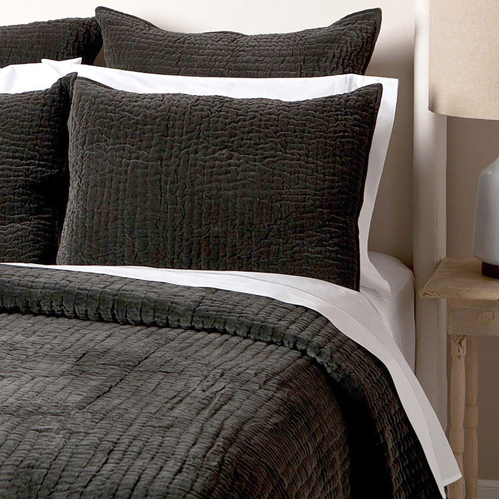 ELLIE QUILT CHARCOAL - QUEEN