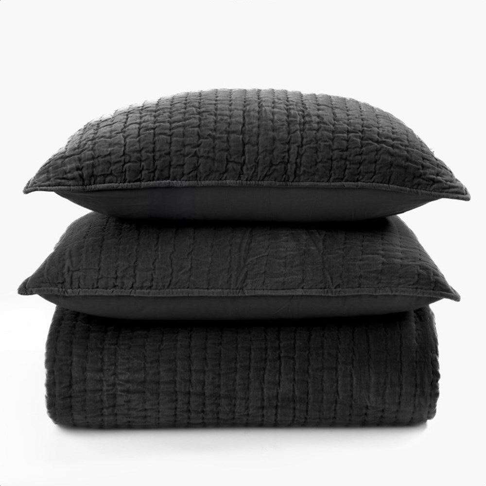 ELLIE QUILT CHARCOAL - QUEEN