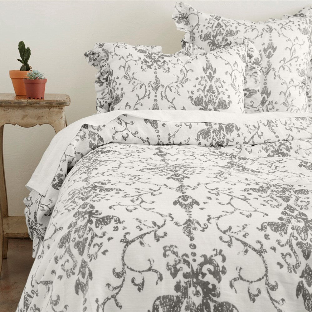 ALAIA DUVET COVER GREY - QUEEN