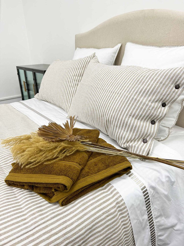 BRAYDEN DUVET COVER NATURAL - SUPER KING