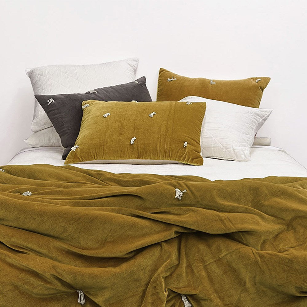 OAKURA PILLOWSHAM OCHRE EACH 50 X 70CM