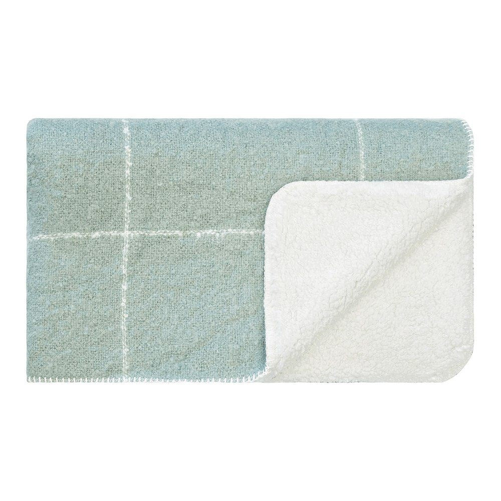 GRID SHERPA THROW - PALE BLUE