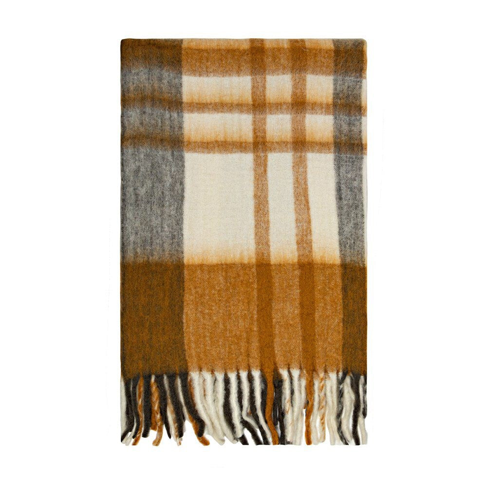 BLISS WOOL MOHAIR BLEND WHITE/MUSTARD