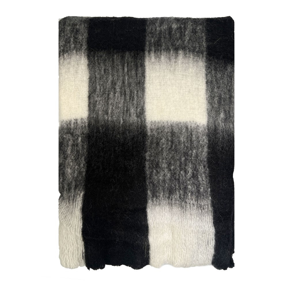 BLISS WOOL MOHAIR BLEND CHECK BLACK/WHITE