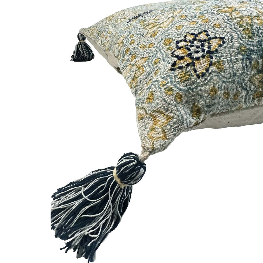 ARTISAN BLOCK PRINTED CUSHION - SPRING 45x45CM