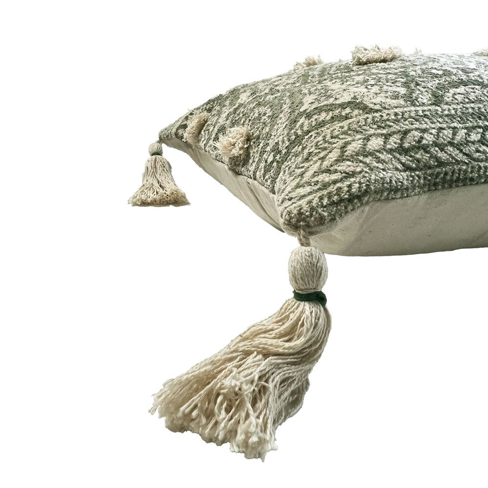 ARTISAN BLOCK PRINTED CUSHION - SAGE 40x60CM