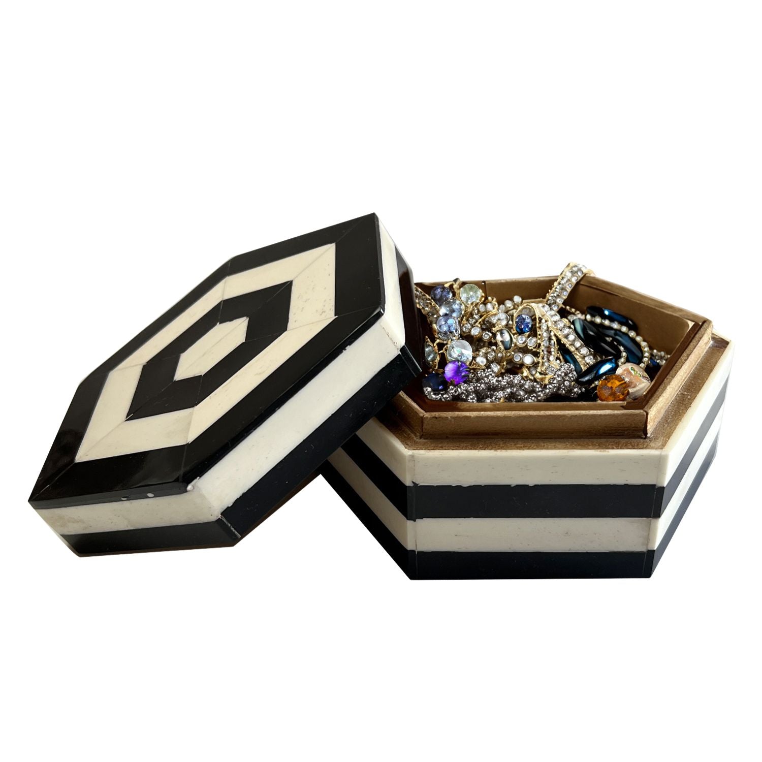 BLACK AND WHITE BOX 15x15x7CM