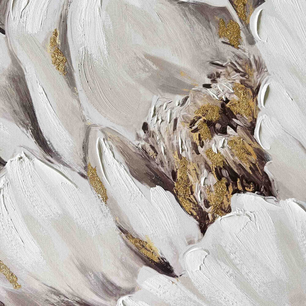 Abstract flower with gold accents