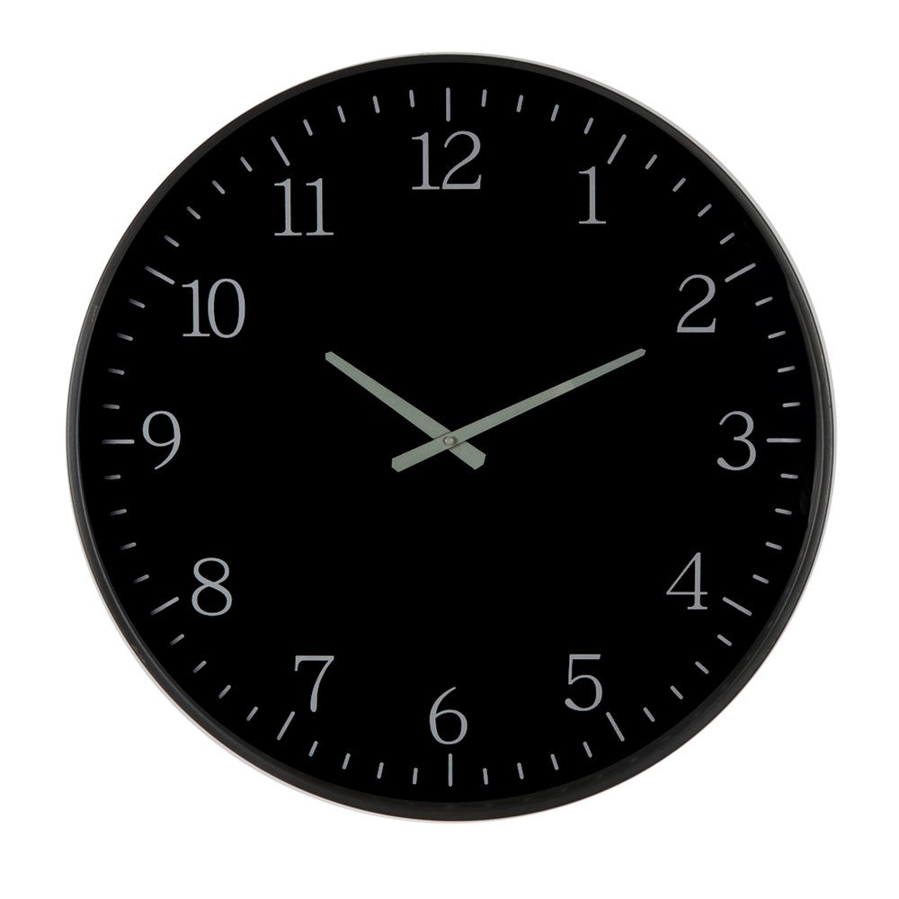 ITZEL CLOCK BLACK FRAME 50X50X6CM
