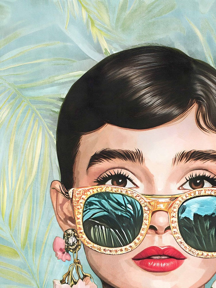 CONTEMPORARY AUDREY NATURAL FRAMED CANVAS WALL ART 80X120CM