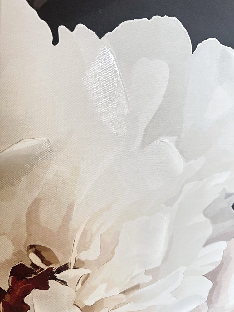 BLOOM II BLACK FRAMED CANVAS WALL ART 120X80CM