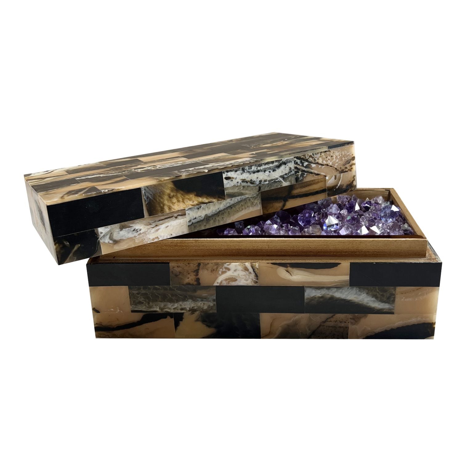 FAUX HORN BOX 23x12.5x10CM