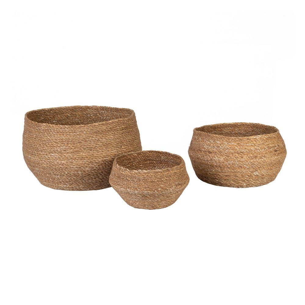 SEAGRASS NATURAL BASKETS SET OF 3