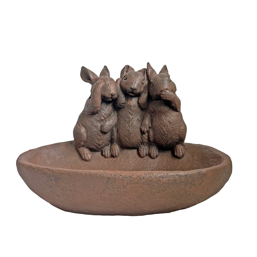 RABBIT WITH BIRD FEEDER