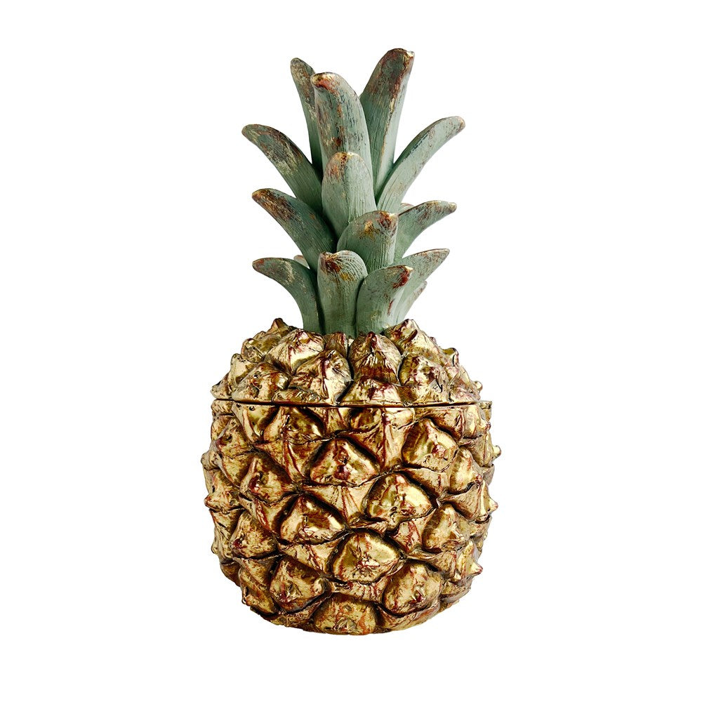 DECORATIVE PINEAPPLE STORAGE BOX 9.3X9.3X17.5CM