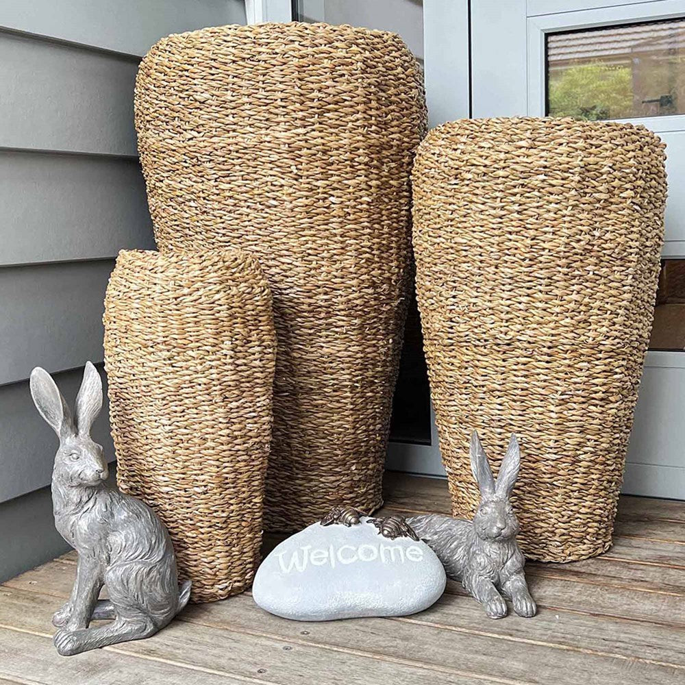 WELCOME ROCK - GARDEN BEES GREY 23.2X15.2X9.8CM