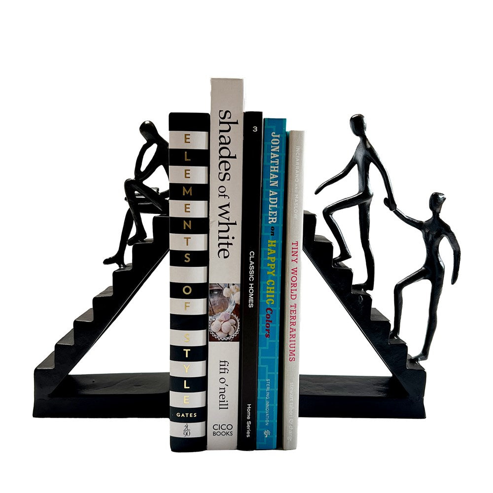 CAST IRON - STAIRS BOOKEND MIXED PAIR