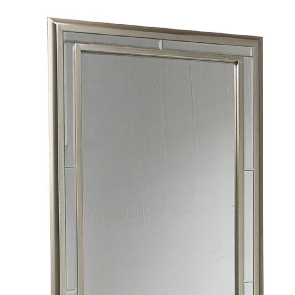 BEVELED CENTER MIRRORED DRESS MIRROR 147X61CM