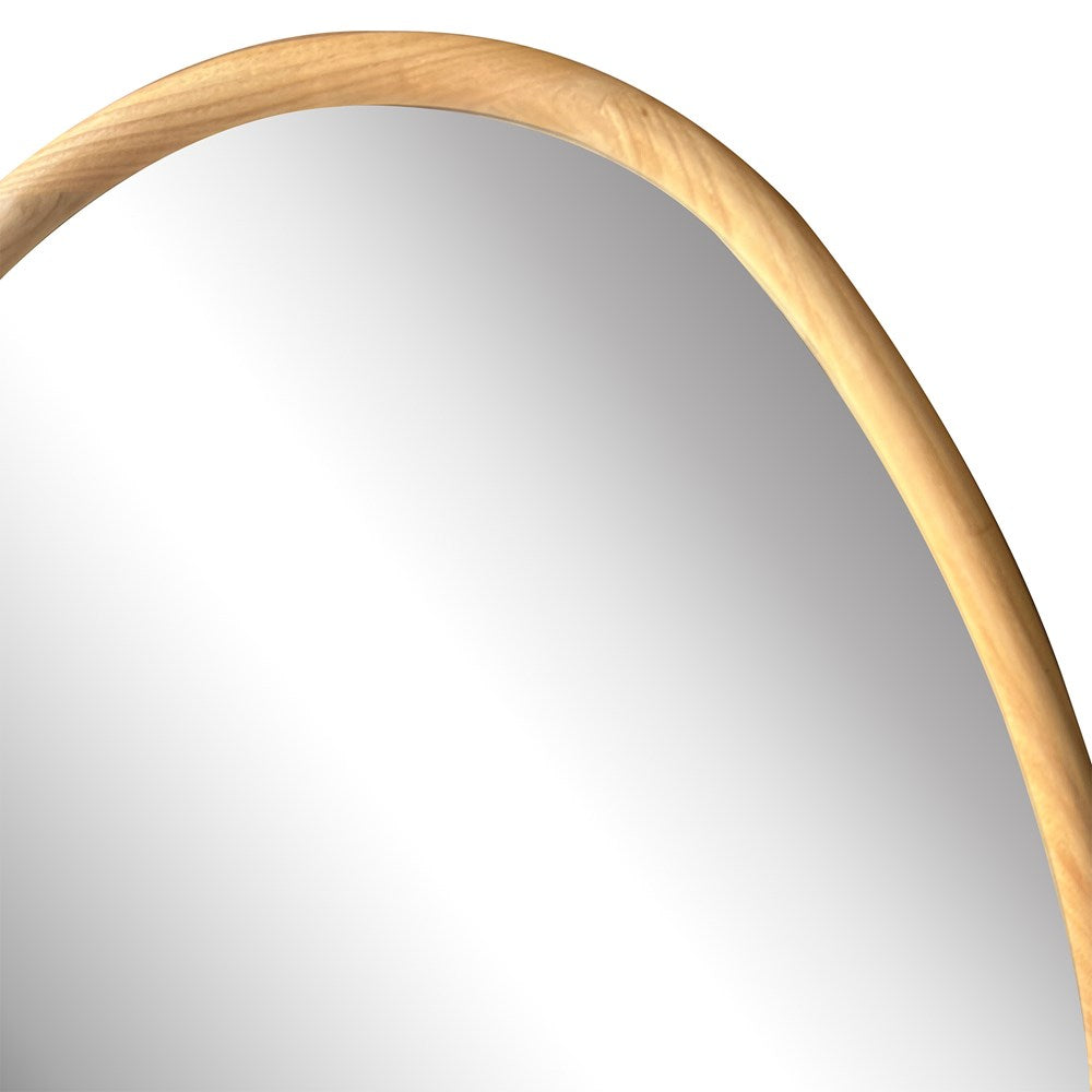 CONTOUR MIRROR NATURAL WOOD 83X85X3CM