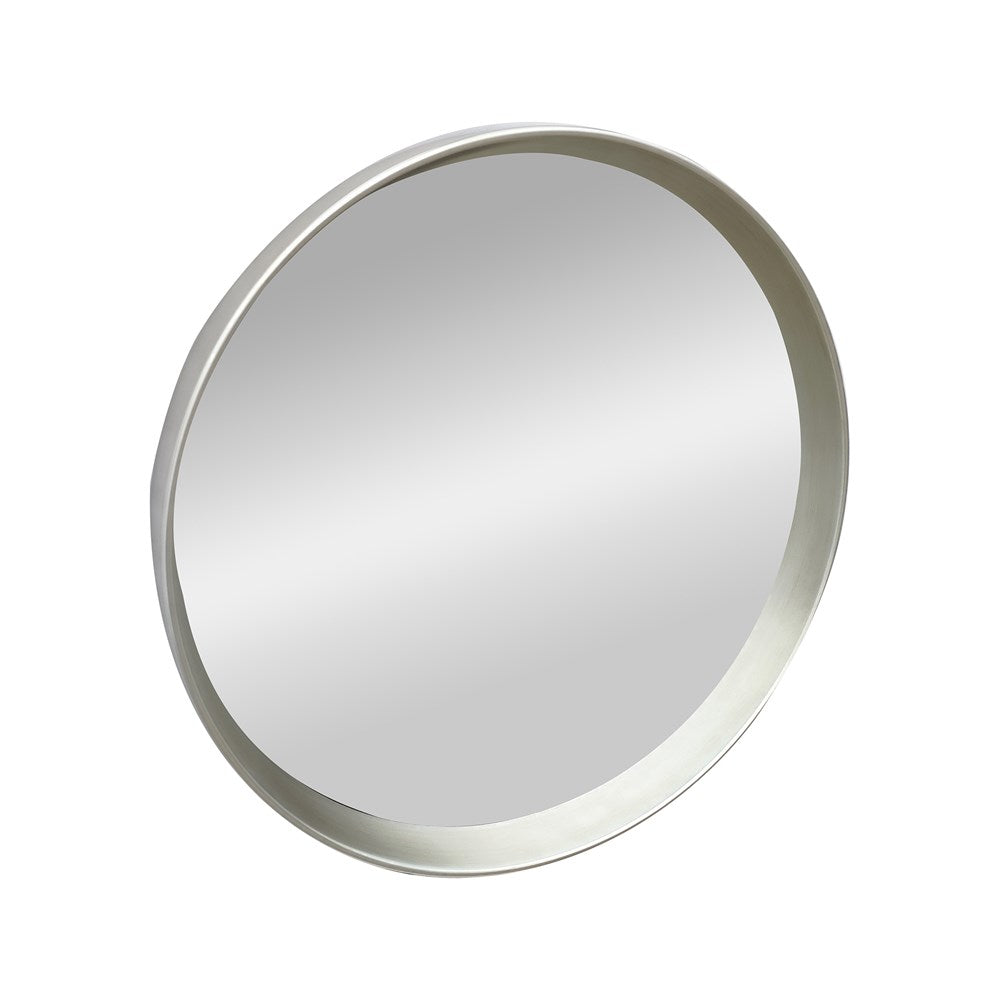 AURA BEVELED WALL MIRROR MATT BRUSHED SILVER 95X95X9CM