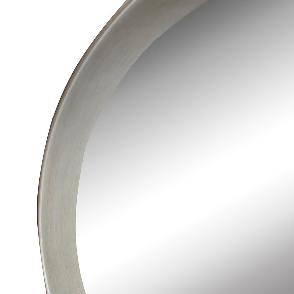 AURA BEVELED WALL MIRROR MATT BRUSHED SILVER 95X95X9CM