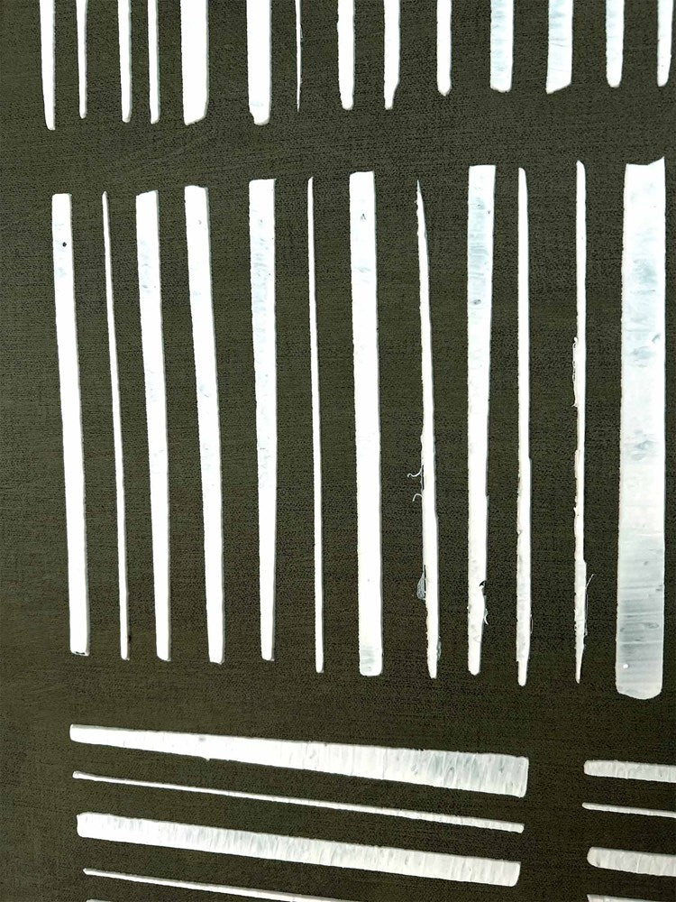 Pattern of vertical stripes on a green background