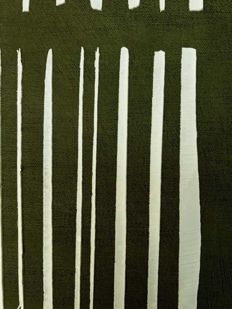 Textured green with vertical stripes