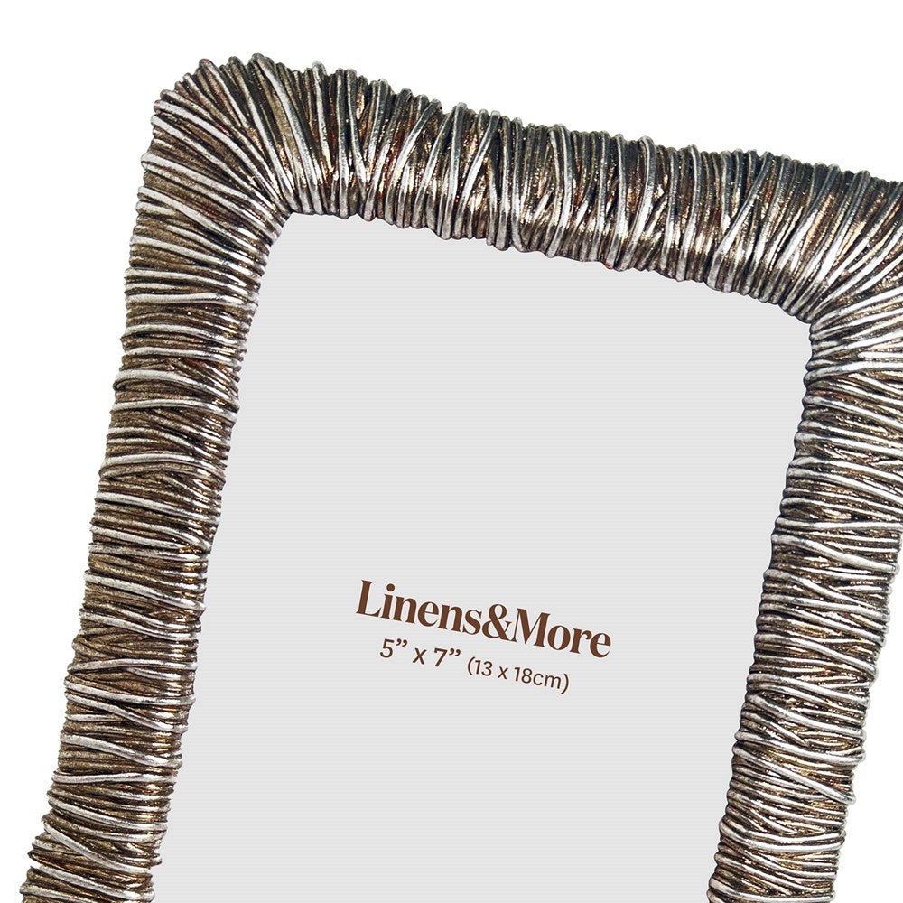 SILVER WIRE PHOTO FRAME 5X7"