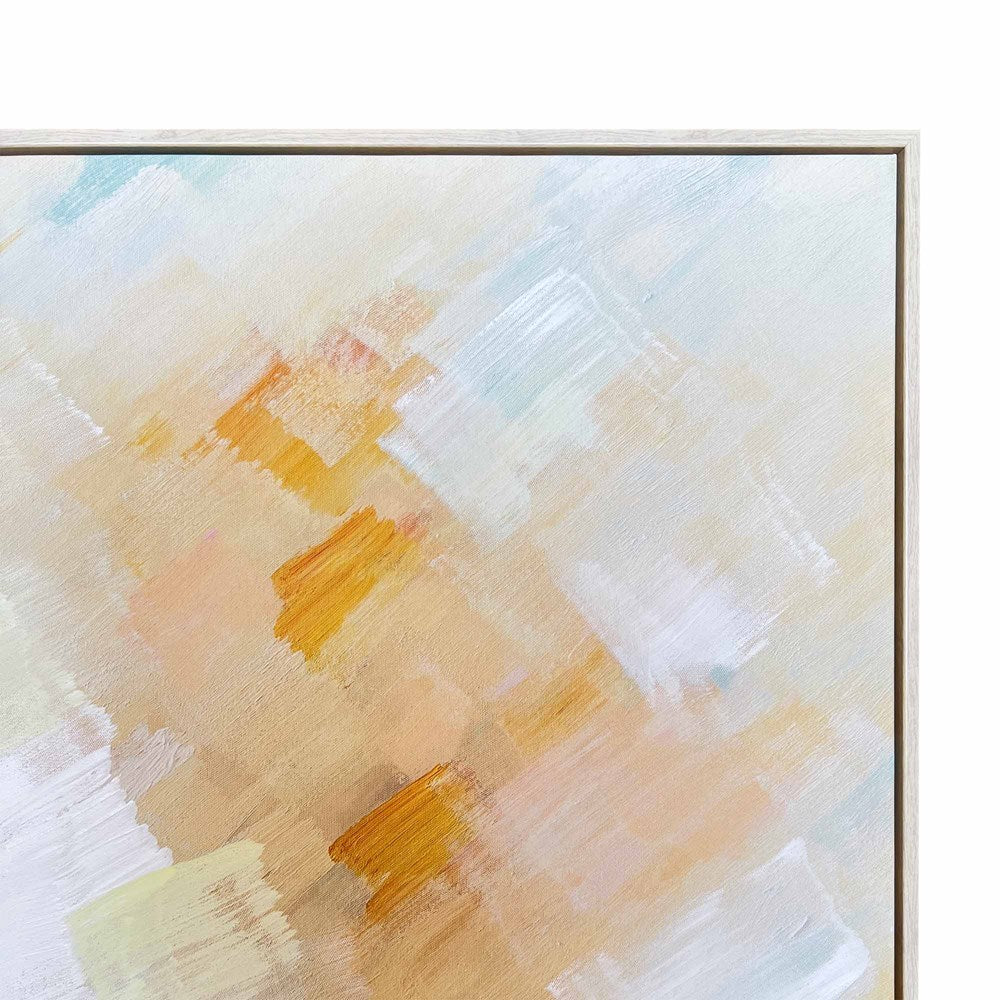 Abstract with geometric patterns in soft colours