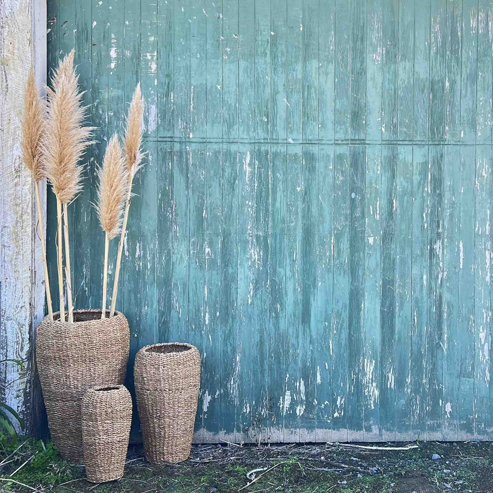 SEAGRASS CONICAL TOP POTS SET OF 3