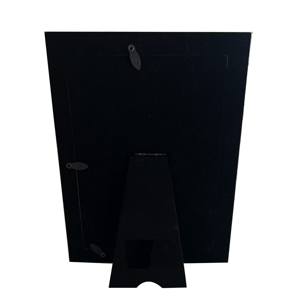 back white and gold photo frame 