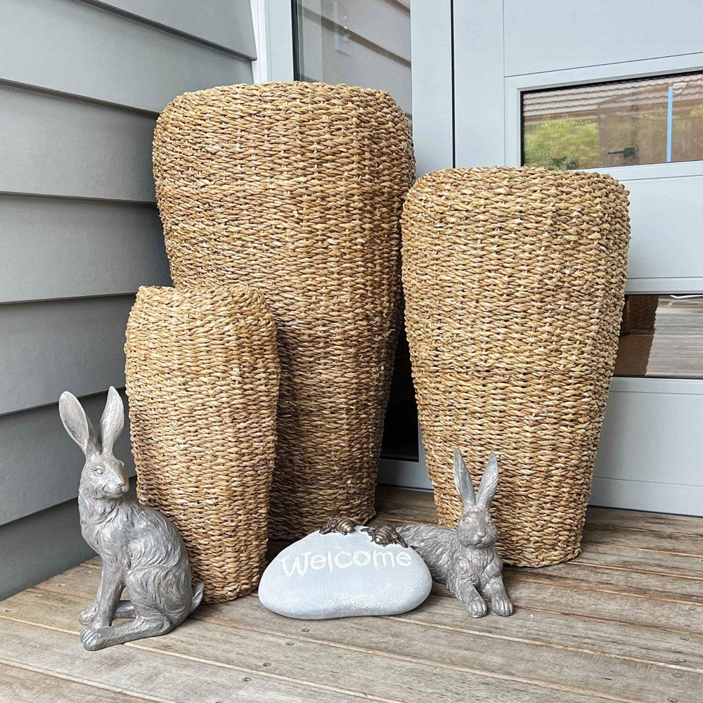 SEAGRASS CONICAL TOP POTS SET OF 3