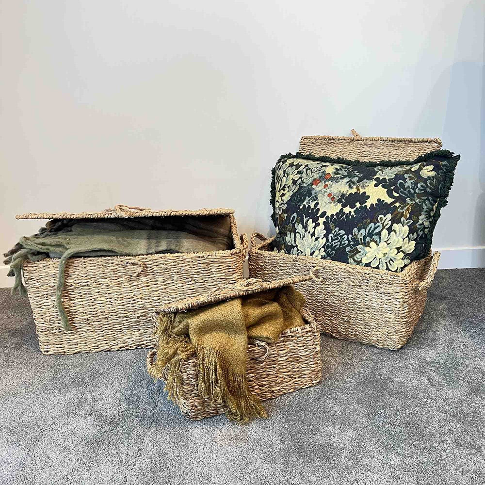 SEAGRASS STORAGE BASKETS SET OF 3